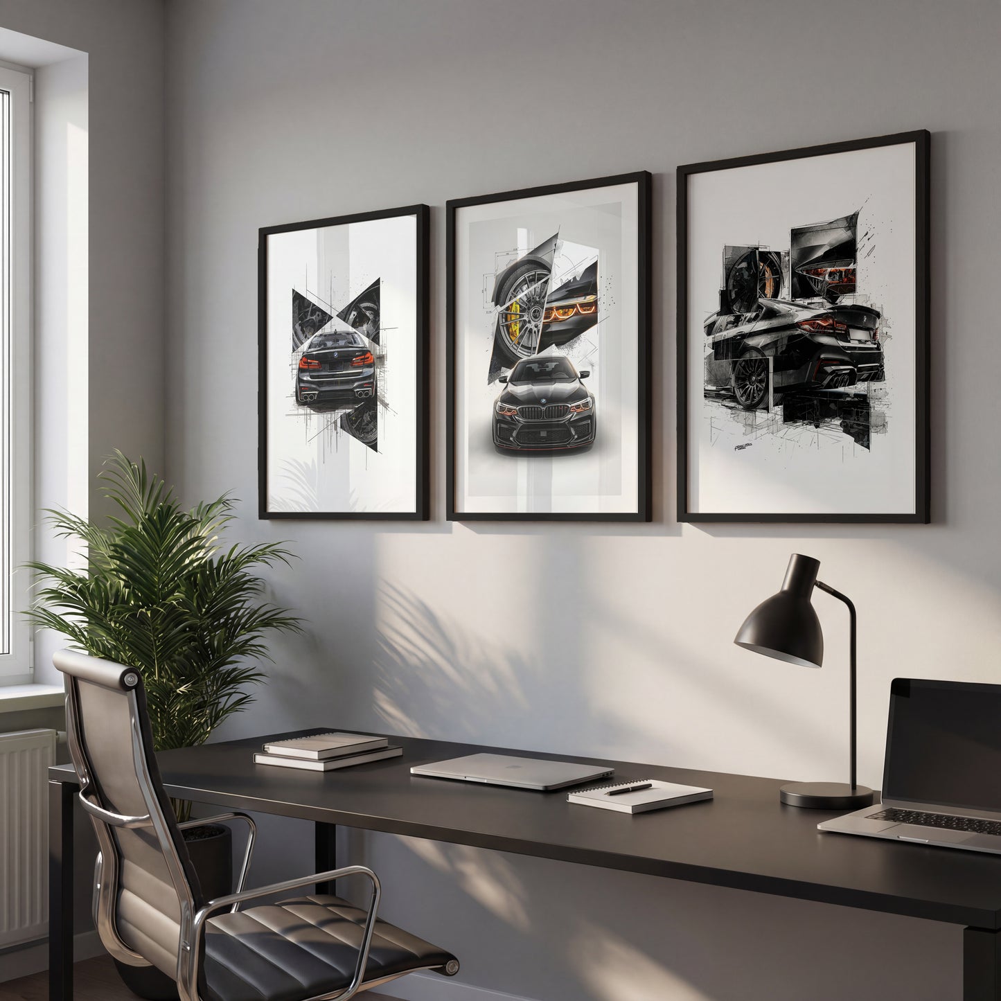 BMW Sketch Wall Frame Set of 3