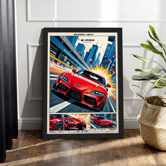 Supra MK4 Anime Wall Art