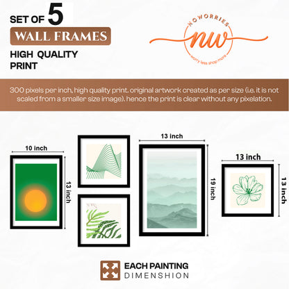 Mountain Mist Wall Art Set of 5