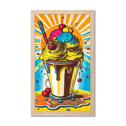 Colorful Ice Cream Shake Art