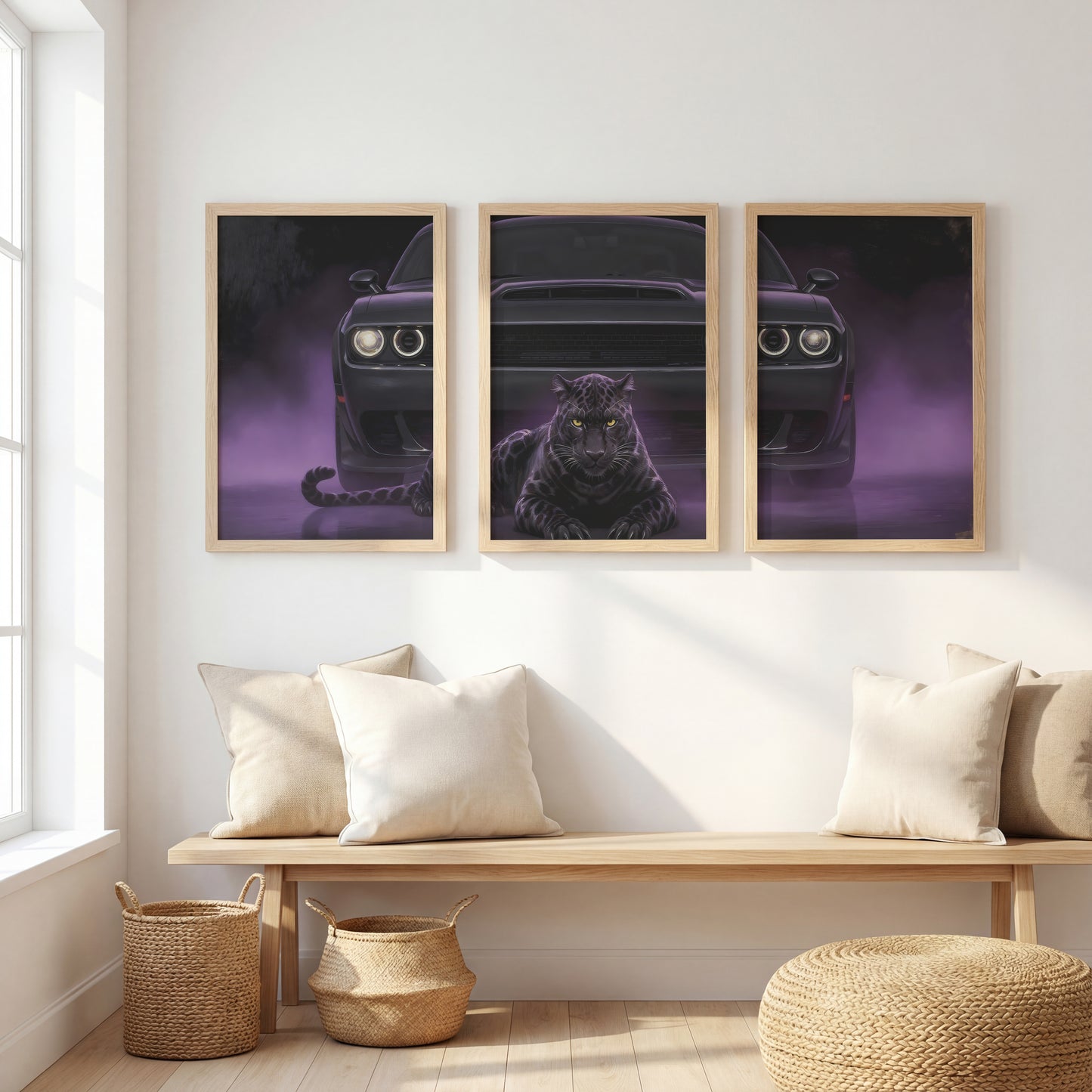 Midnight Beast Charger Wall Frame Set of 3