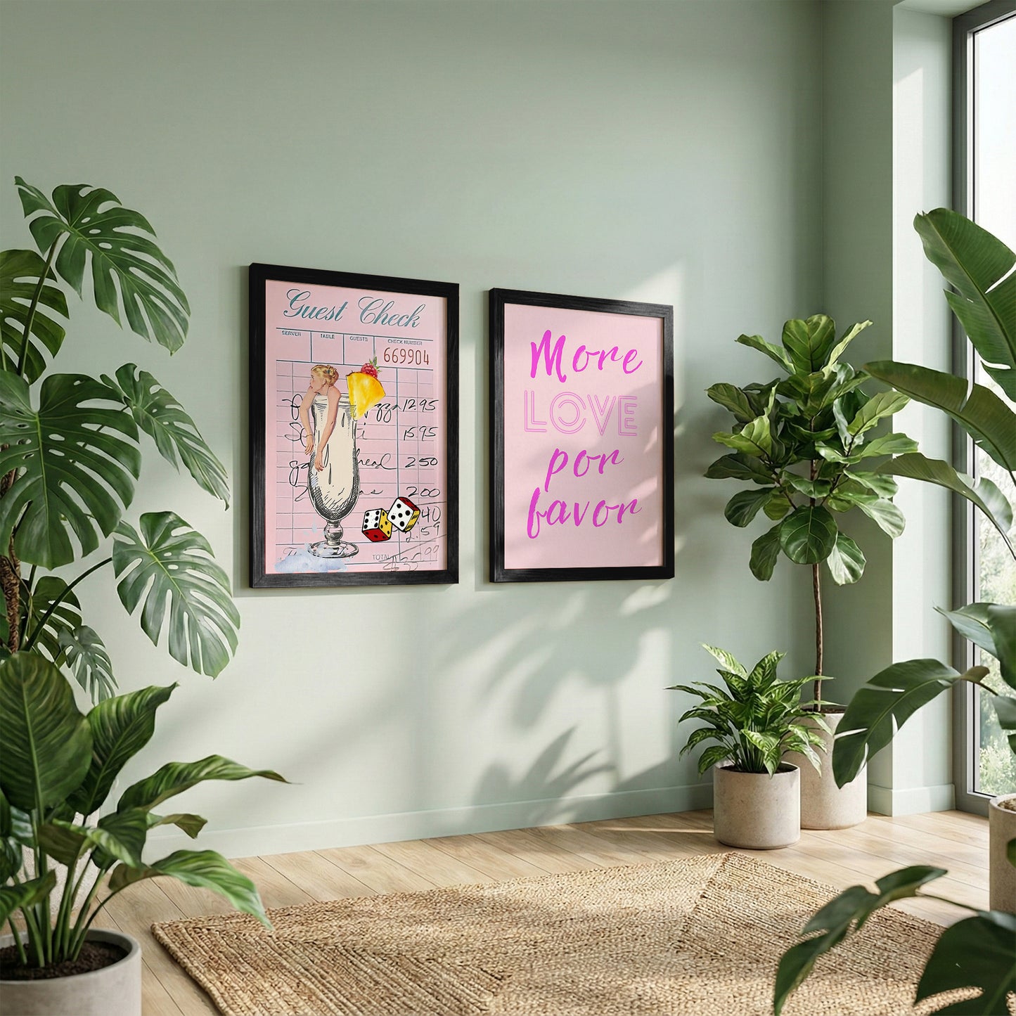 Pink Pop Wall Art Set