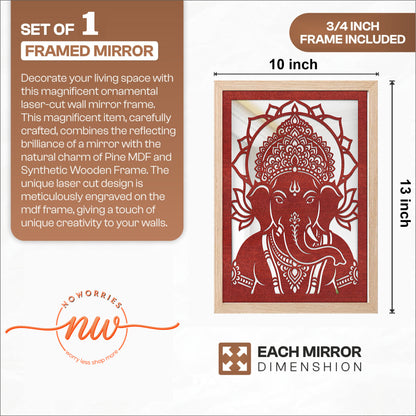 Ganesha Pinewood Laser wall Art