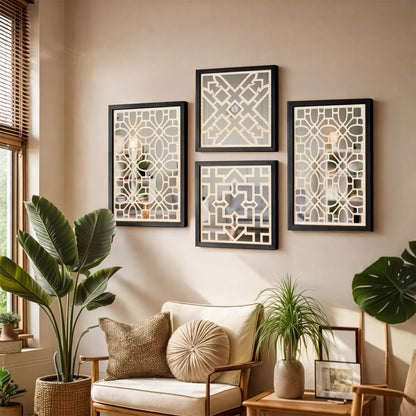 Ornate Mirror Art Set of 4