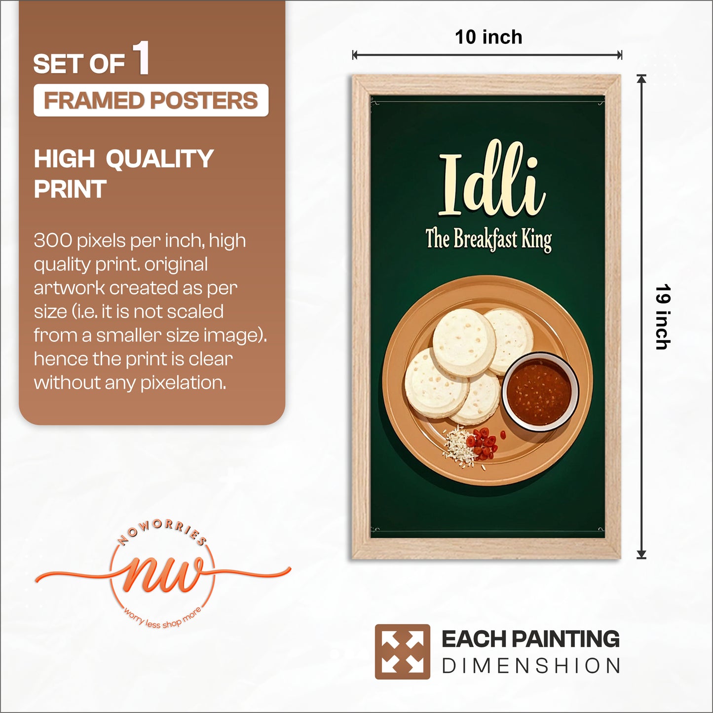 Idli Mornings Wall Frame