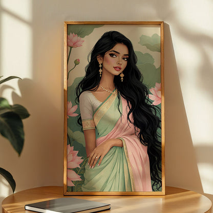 Lotus Beauty Portrait Frame