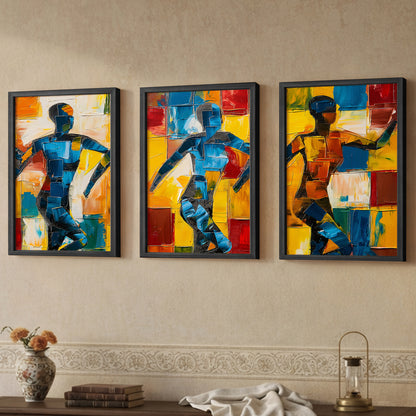 Abstract Figure Wall Art Set of 3