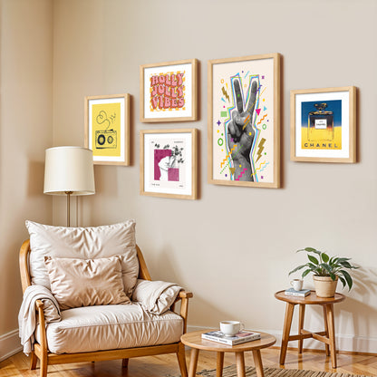 Pop Culture Wall Decor Set of 5