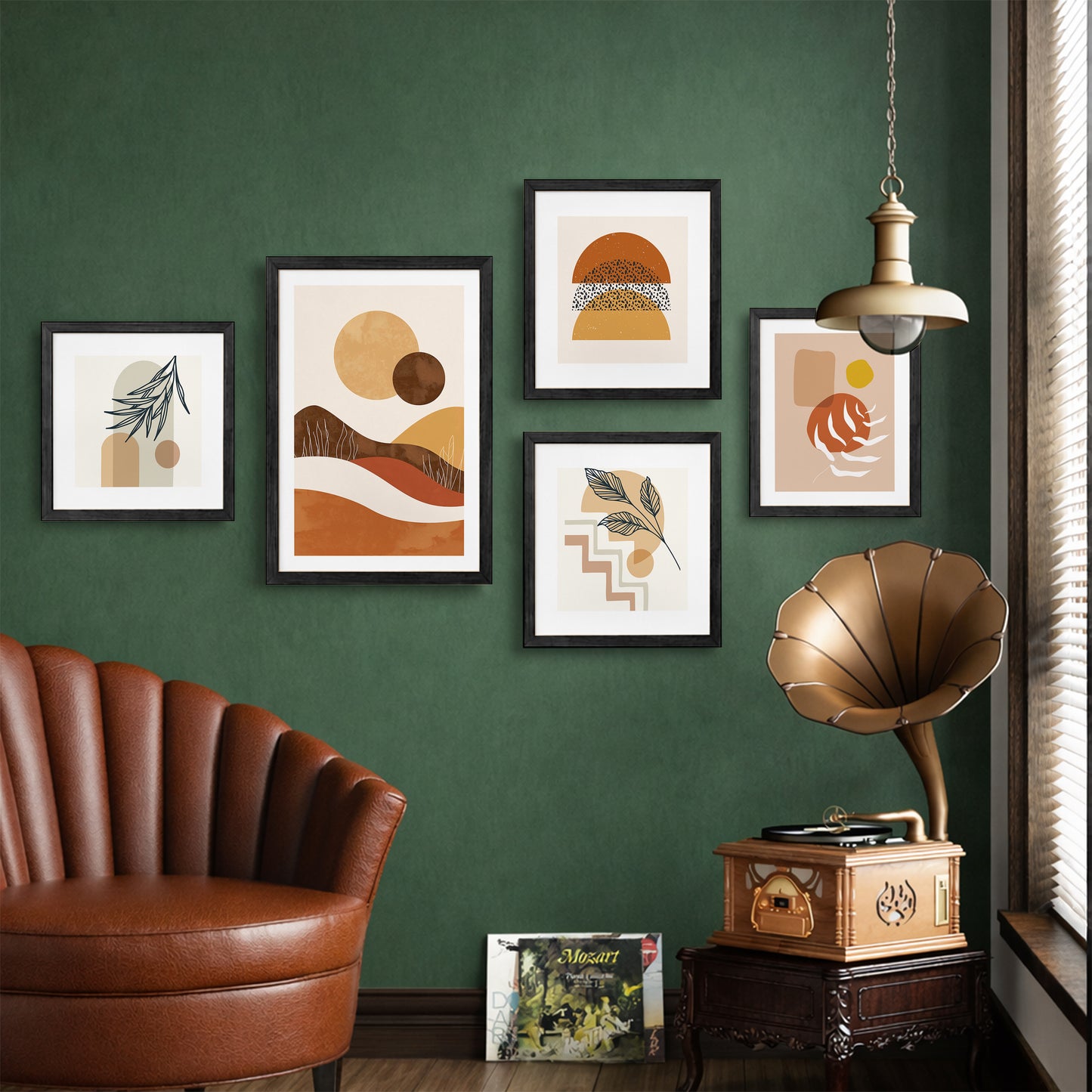 Modern Desert Wall Decor Set of 5