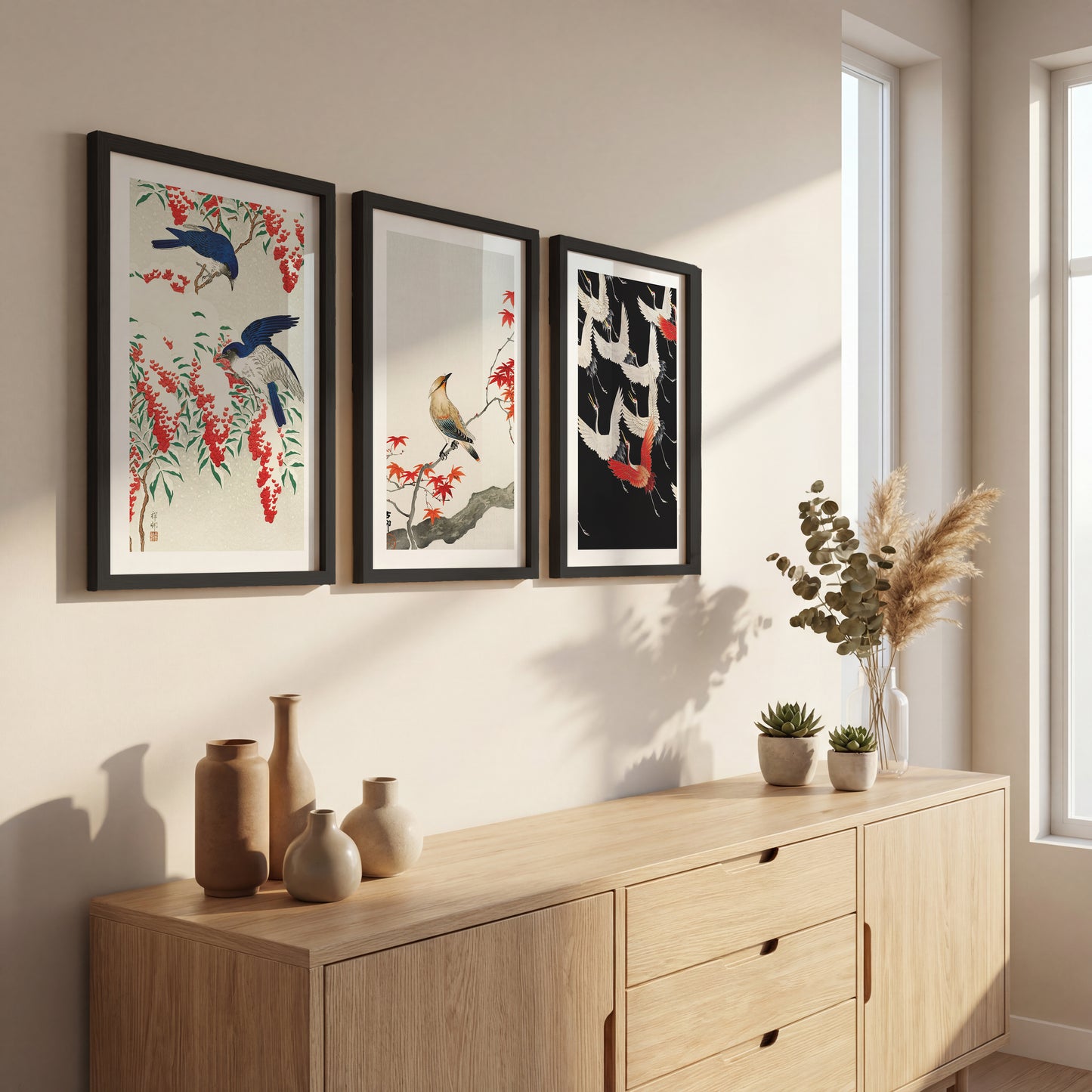 Japanese Bird & Crane Wall Art Collection
