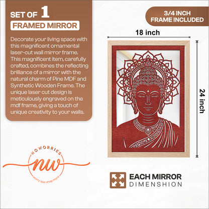 Buddha Pinewood Laser Wall Art