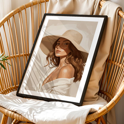 Elegant Lady Portrait Wall Art Poster