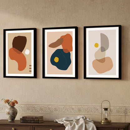 Modern Abstract Wall Frames Set of 3