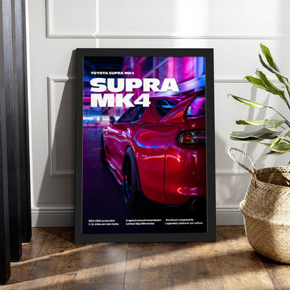Supra MK4 Night Drive Wall Art