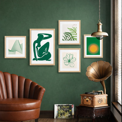 Organic Abstract Wall Set of 5