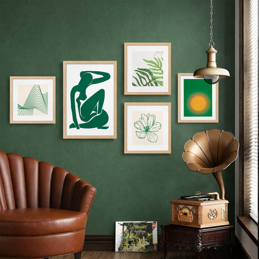 Organic Abstract Wall Set of 5