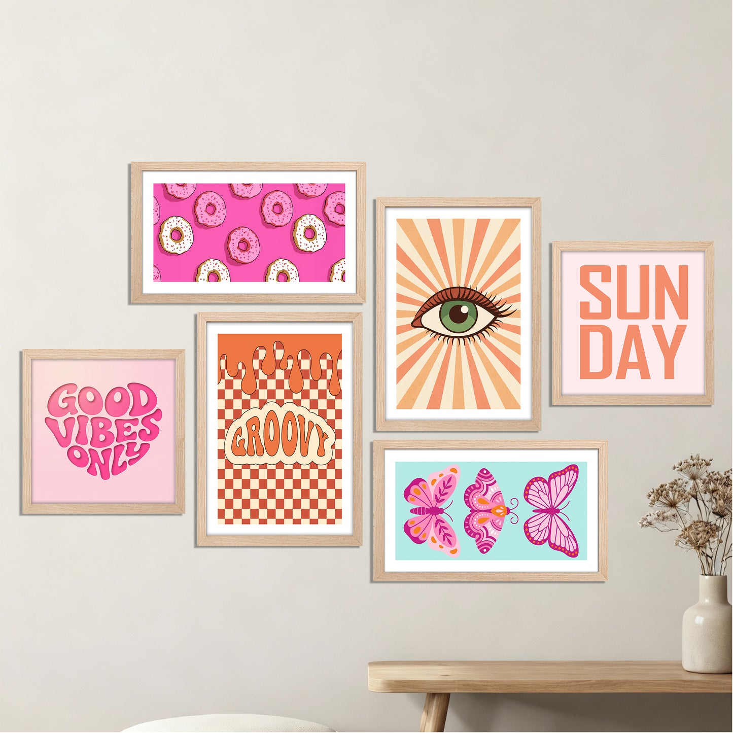 Sun Day Wall Art Set of 6