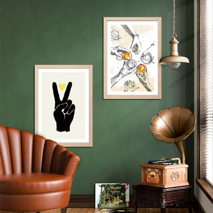Peace Sign & Social Gathering Wall Art Set