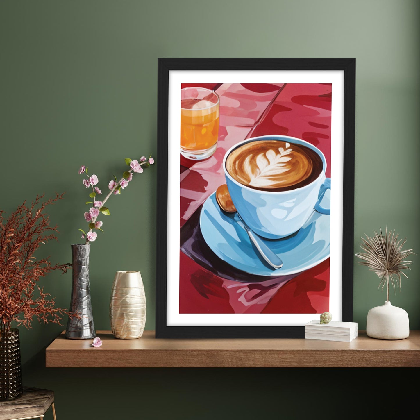 Morning Coffee Art Framed Poster Set of 1