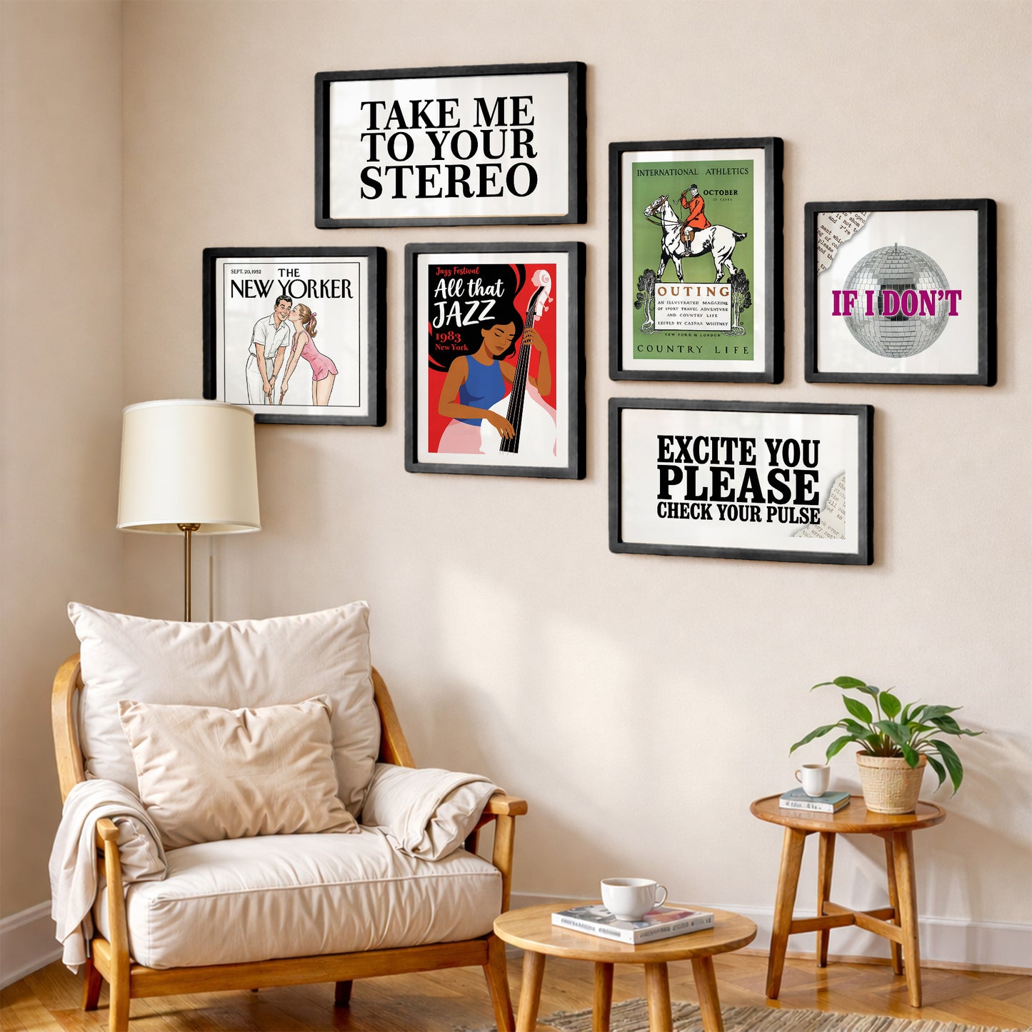 Music & Vintage Wall Art Set of 6