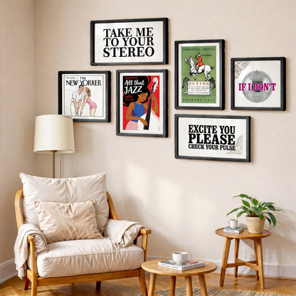 Music & Vintage Wall Art Set of 6