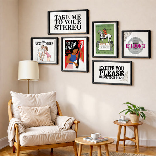 Music & Vintage Wall Art Set of 6
