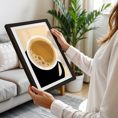 Minimalist Coffee Cup Wall Art Frame