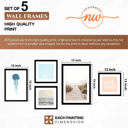 Beach Vibes Wall Set of 5