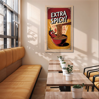 Extra Spicy Noodles Wall Frame