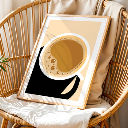 Minimalist Coffee Cup Wall Art Frame