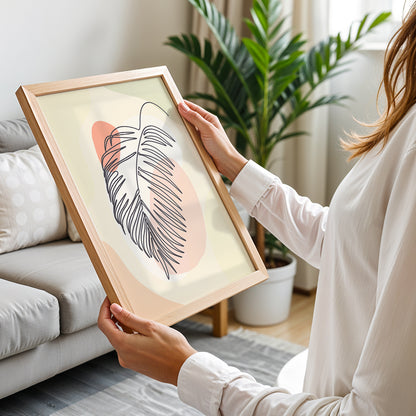 Minimalist Palm Leaf Wall Frame