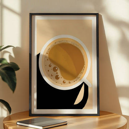 Minimalist Coffee Cup Wall Art Frame