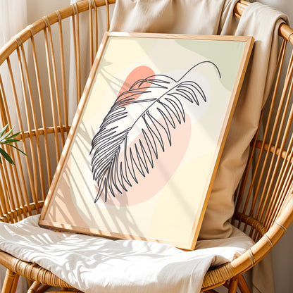 Minimalist Palm Leaf Wall Frame