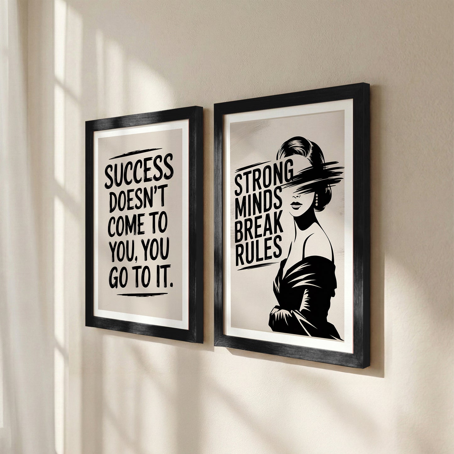 Just Be You Positive Vibes Wall Art Set of 2