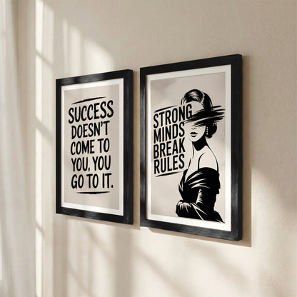 Just Be You Positive Vibes Wall Art Set of 2