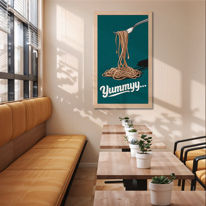 Yummy Spaghetti Wall Frame