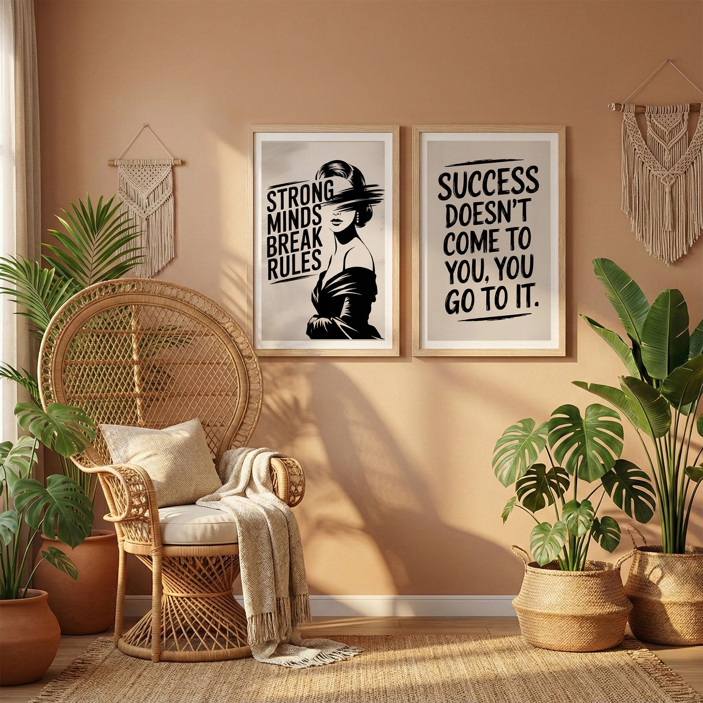 Just Be You Positive Vibes Wall Art Set of 2