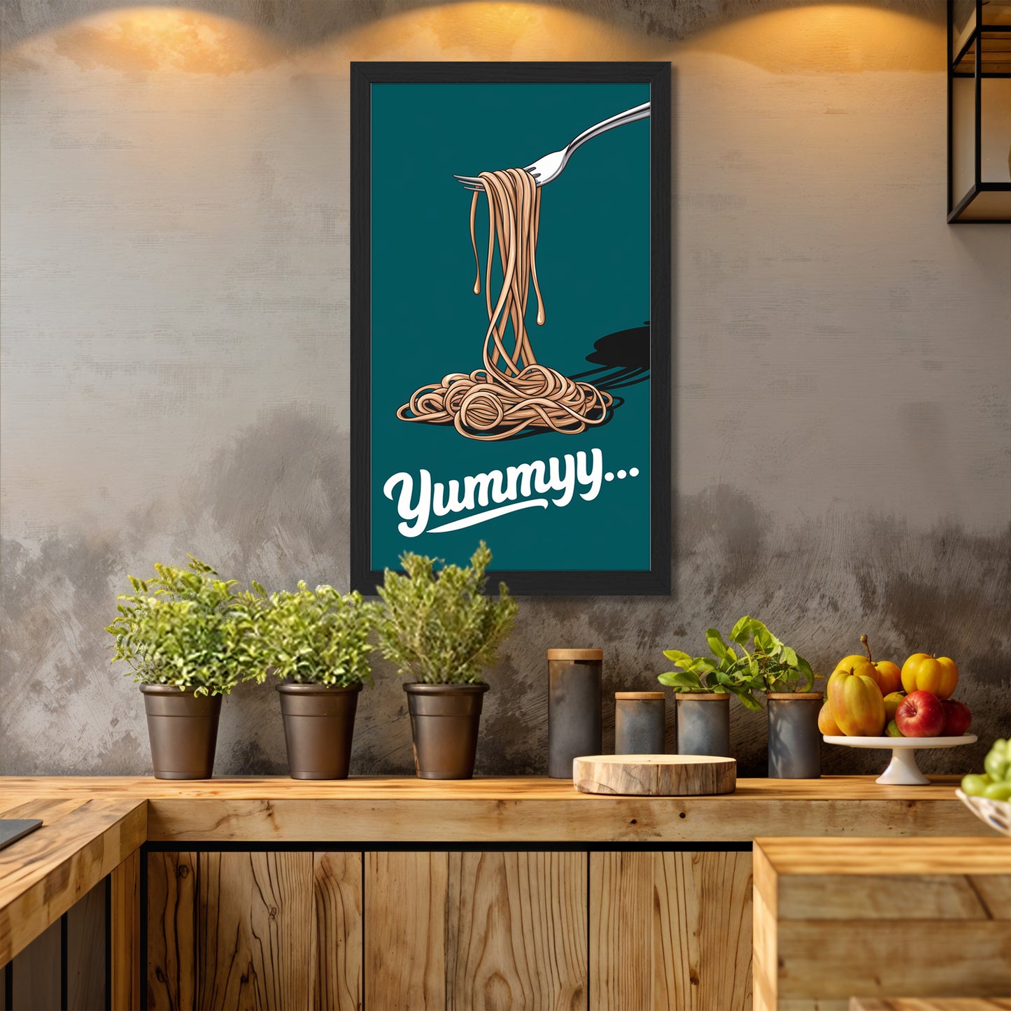 Yummy Spaghetti Wall Frame