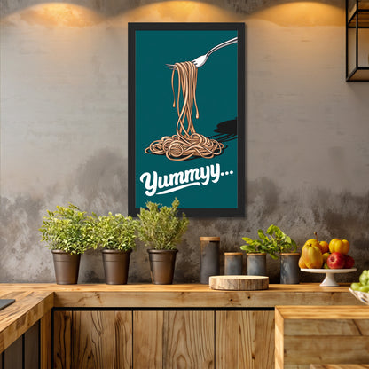Yummy Spaghetti Wall Frame