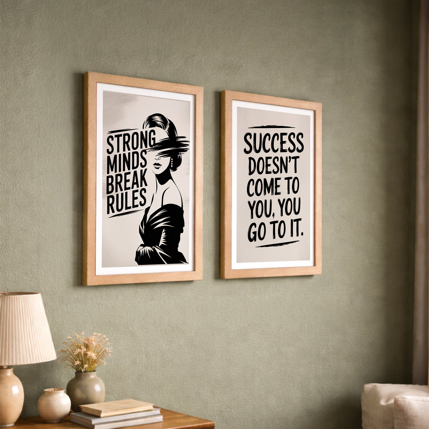 Just Be You Positive Vibes Wall Art Set of 2