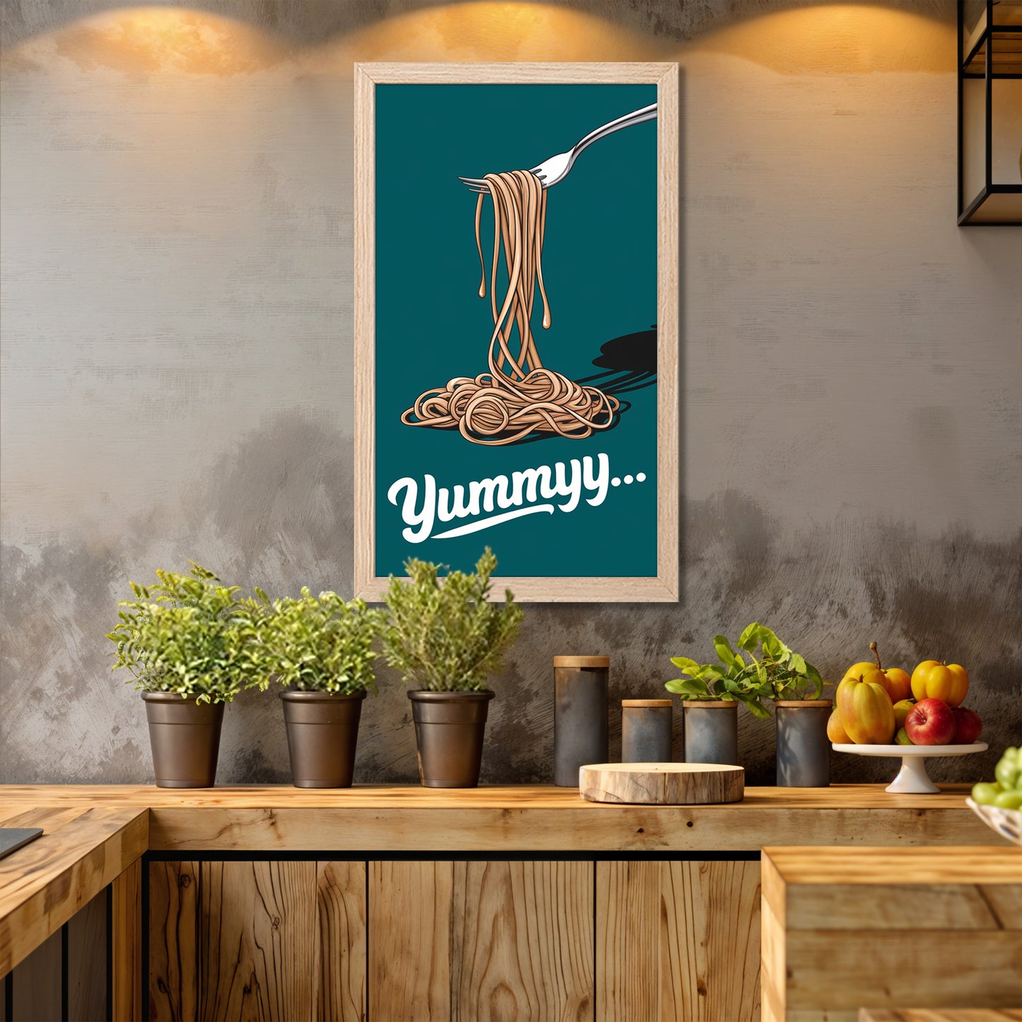 Yummy Spaghetti Wall Frame