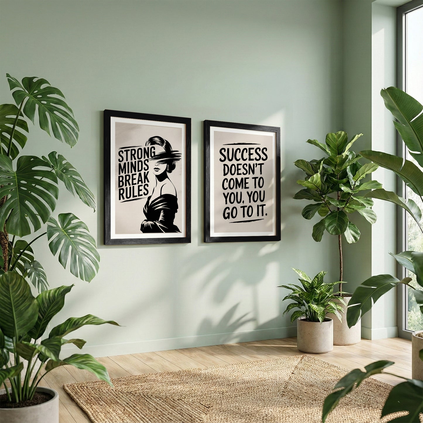 Just Be You Positive Vibes Wall Art Set of 2