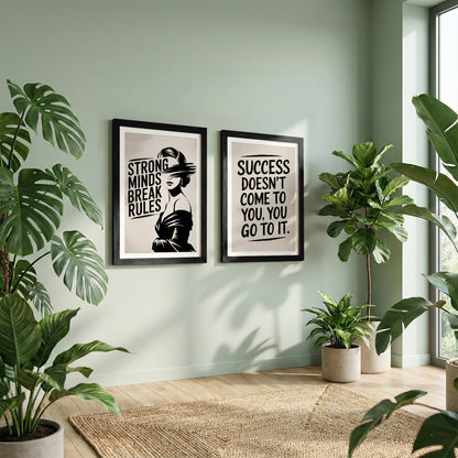 Just Be You Positive Vibes Wall Art Set of 2
