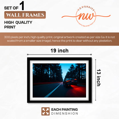 Audi R8 Midnight Forest Drive Wall Frame