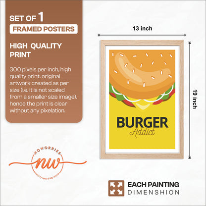 Burger Addict Wall Frame