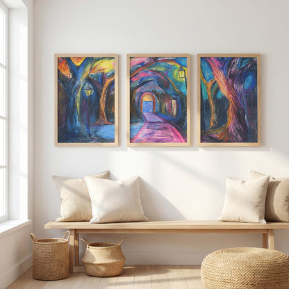 Mystic Forest Wall Art Trio