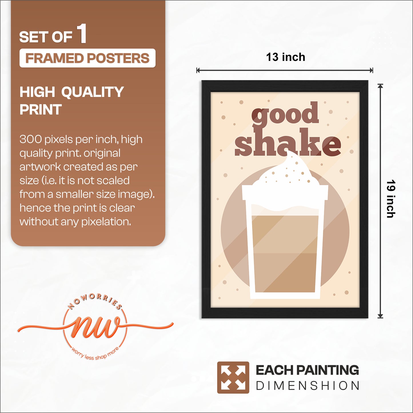 Creamy Shake Wall Frame