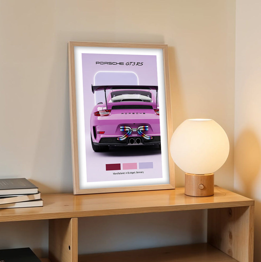 Porche GT3 RS Car Wall Frame