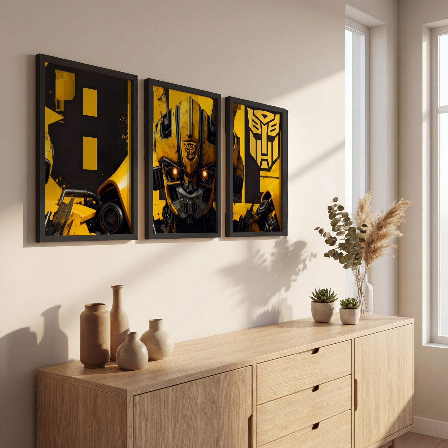 Transformers Bumblebee Wall Art Set of 3