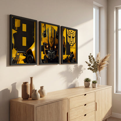 Transformers Bumblebee Wall Art Set of 3